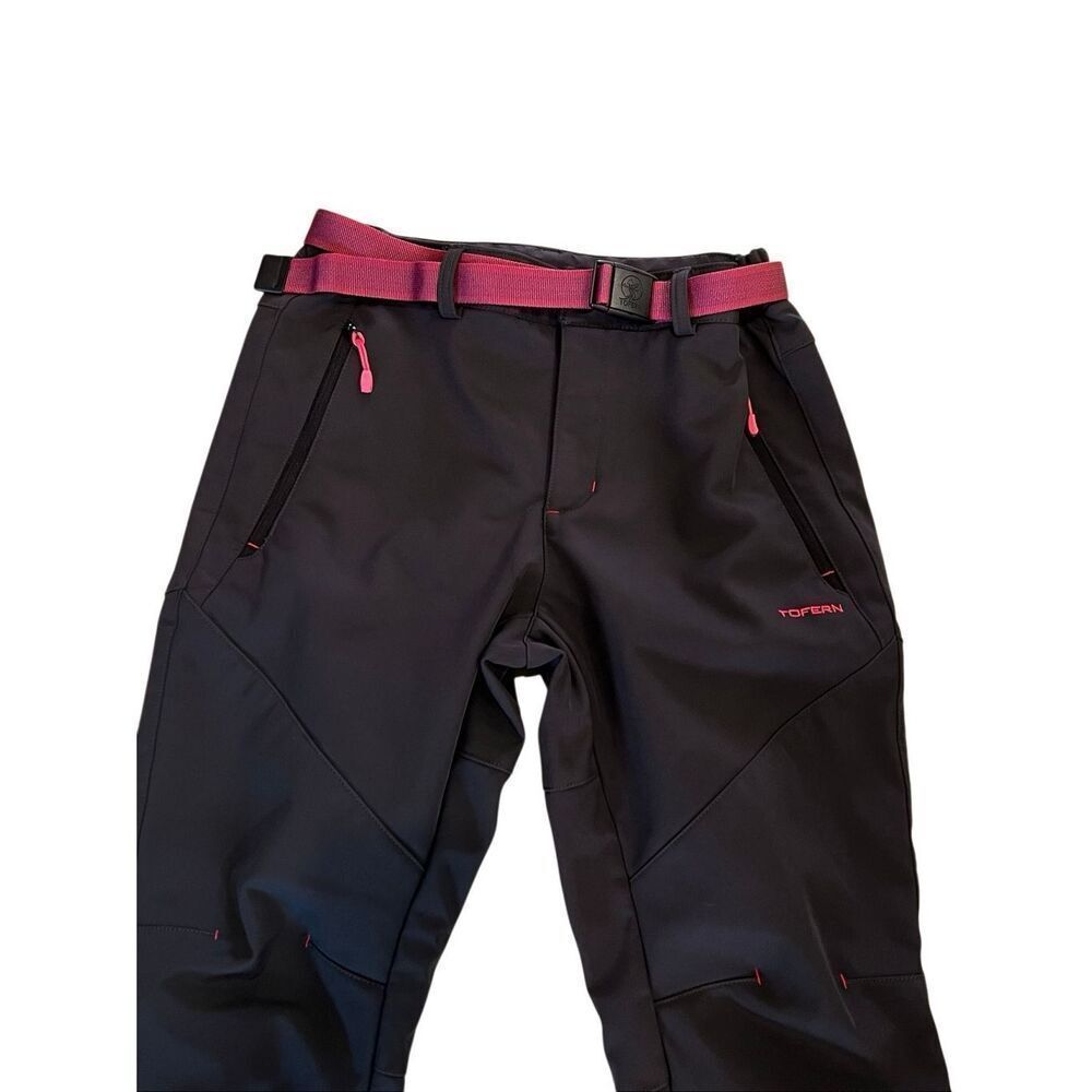 Tofern Women's Ski Pants Soft Shell Fleece Lined Breathable Waterproof XS